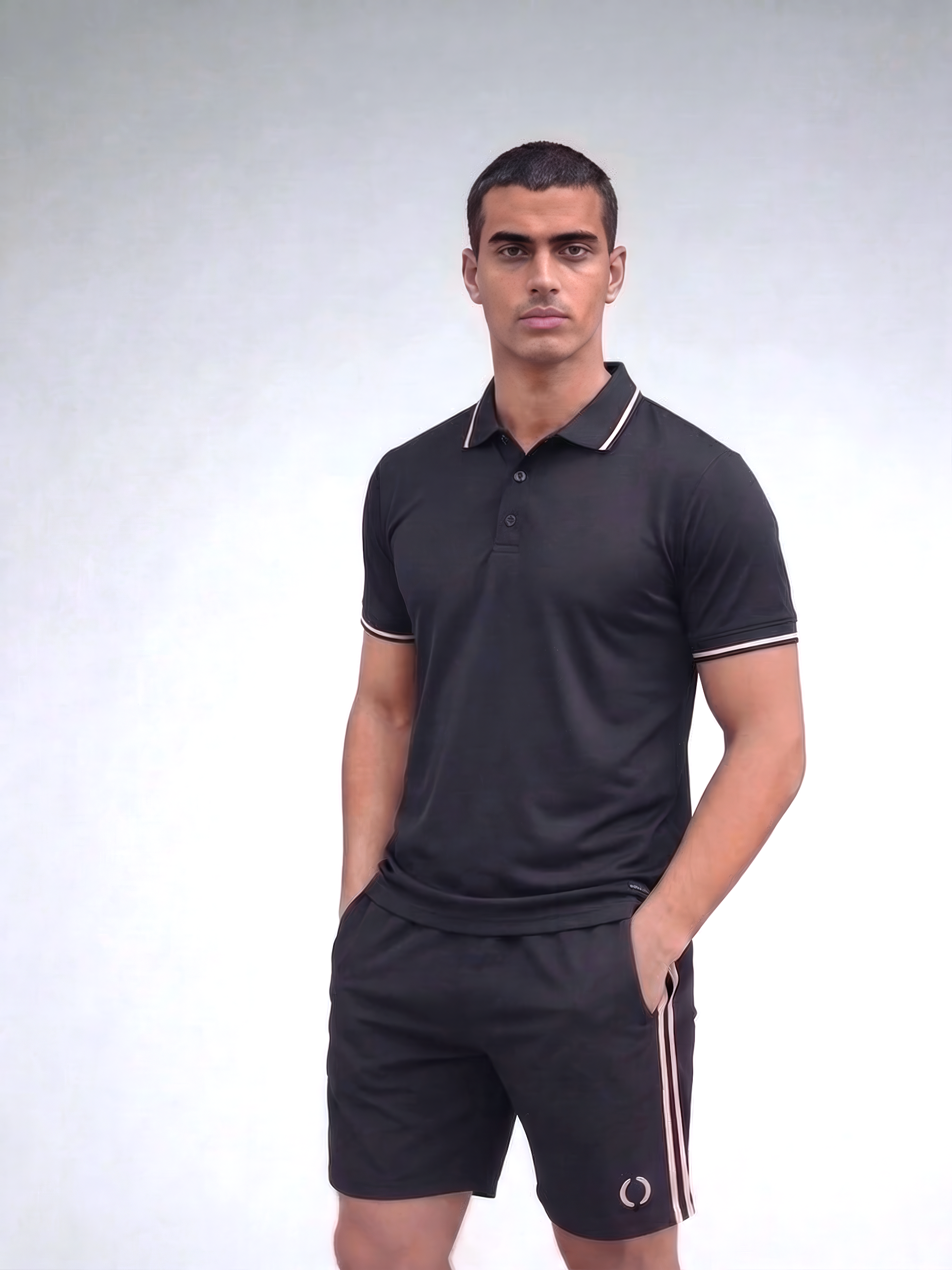 Off-Court Black Polo Court Set